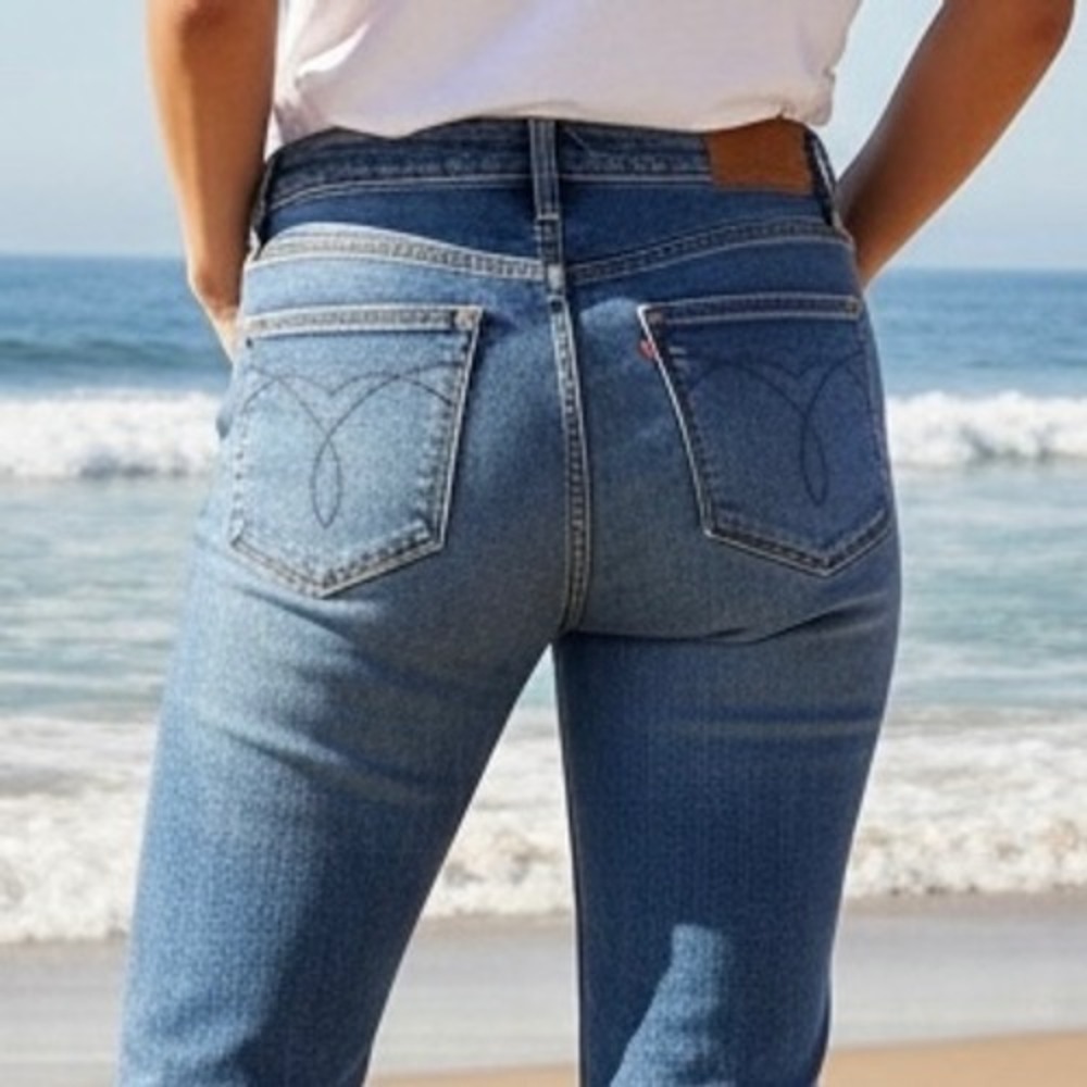 Judy Blue Straight Fit Denim Jeans Medium Wash Womens 15/32 Classic Stretch